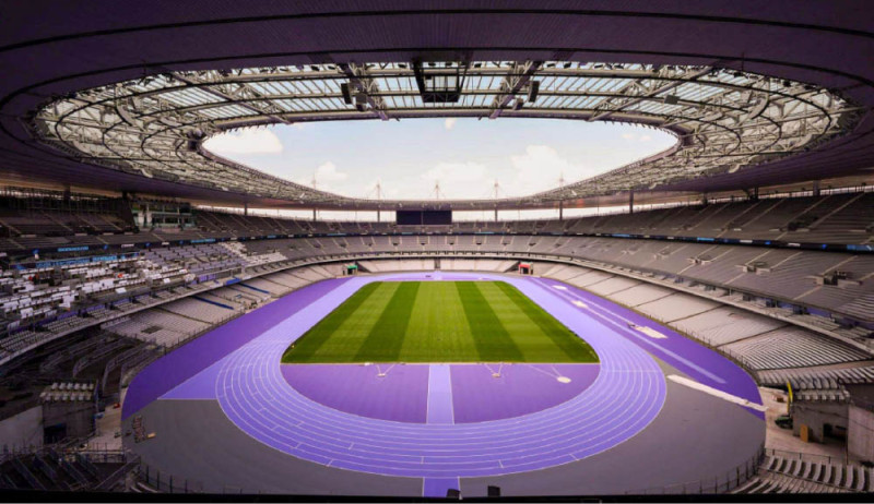 巴黎奧運浪漫紫色跑道